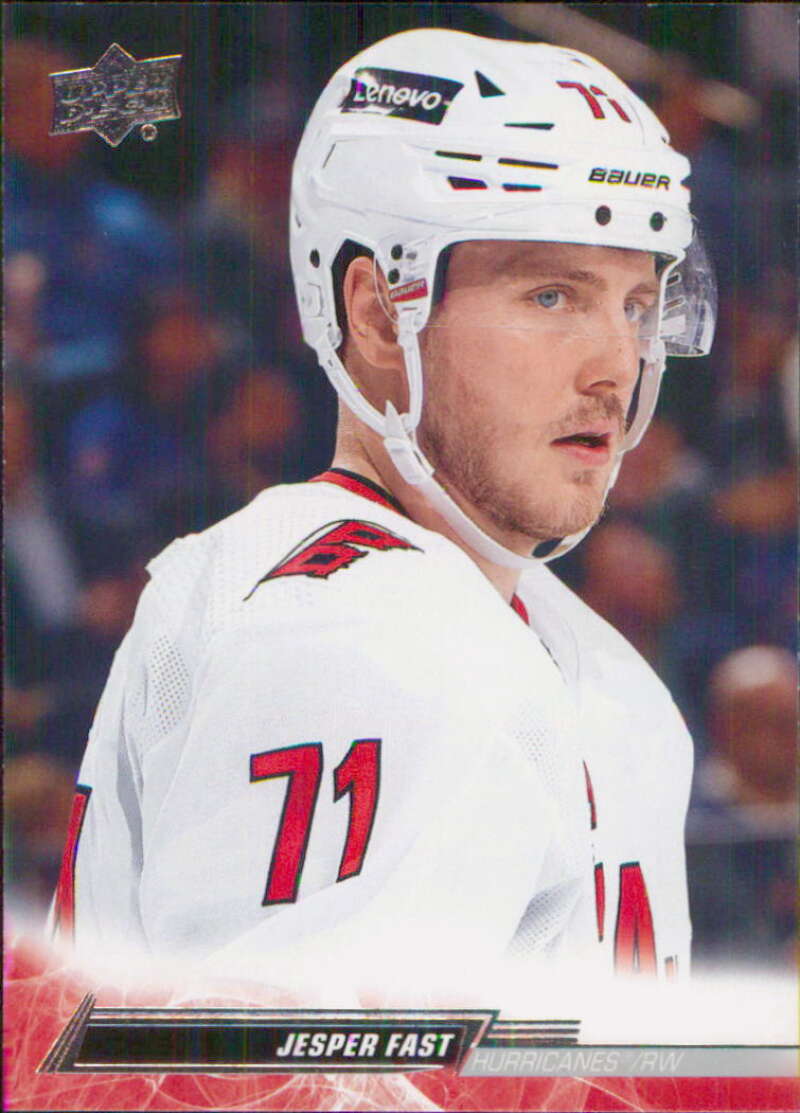 2022-23 Upper Deck Hockey #34 Jesper Fast  Carolina Hurricanes  Image 1