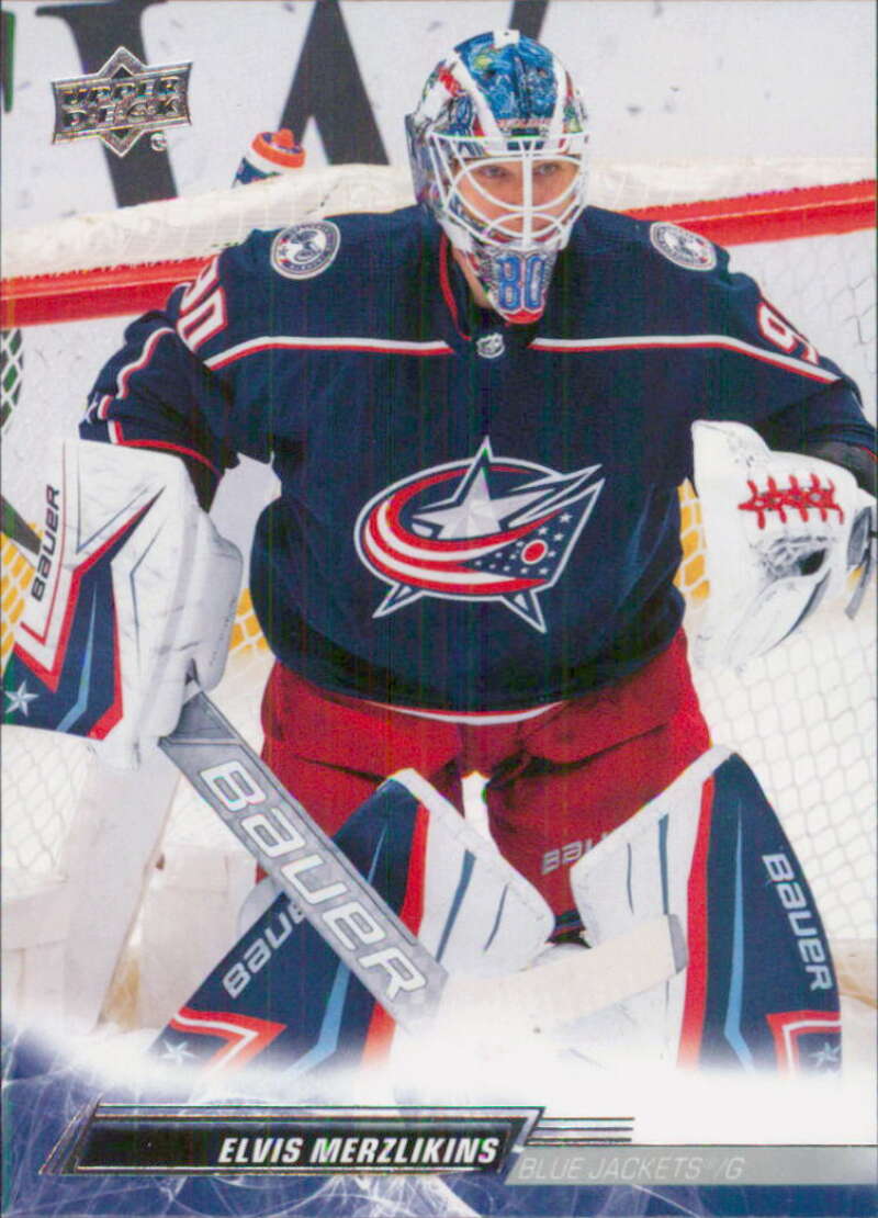 2022-23 Upper Deck Hockey #53 Elvis Merzlikins  Columbus Blue Jackets  Image 1