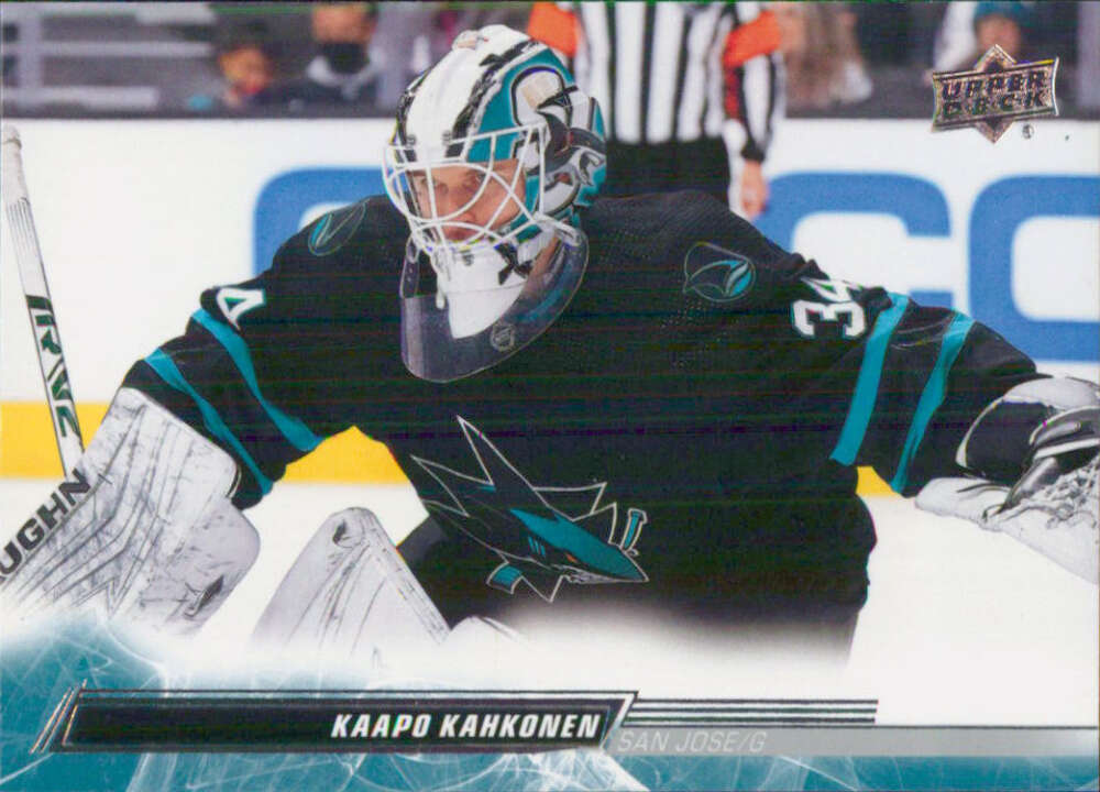 2022-23 Upper Deck Hockey #145 Kaapo Kahkonen  San Jose Sharks  Image 1