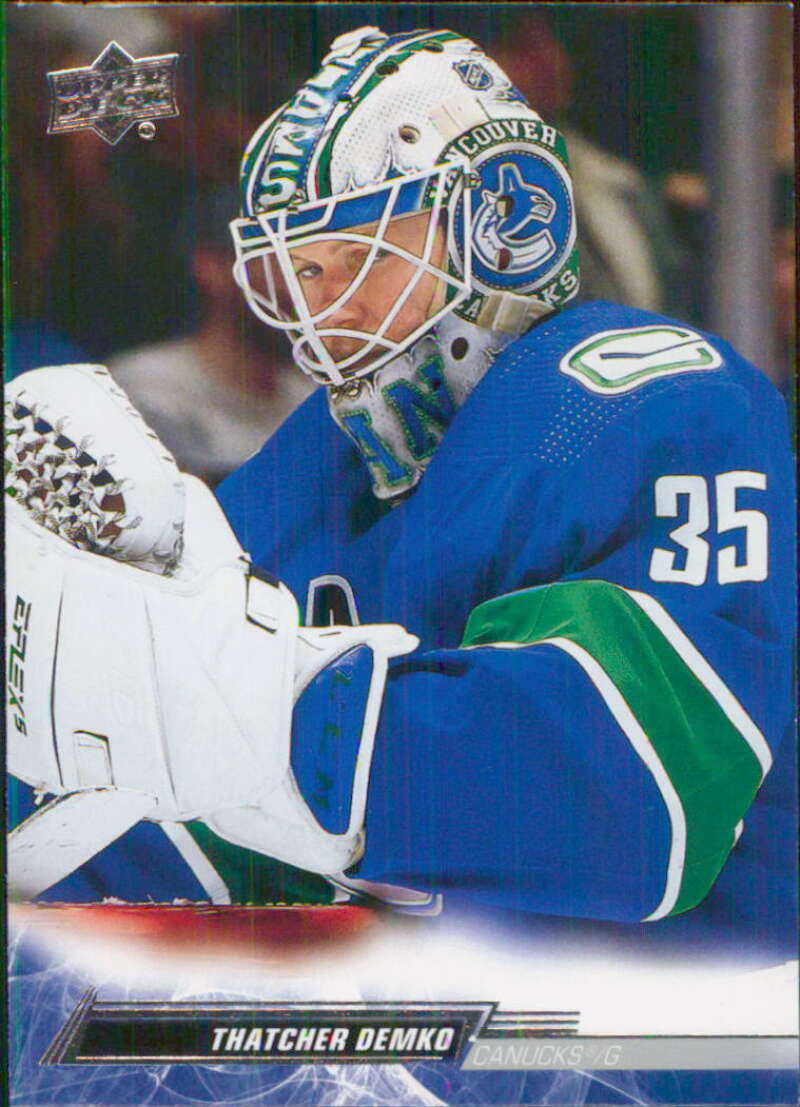 2022-23 Upper Deck Hockey #174 Thatcher Demko  Vancouver Canucks  Image 1