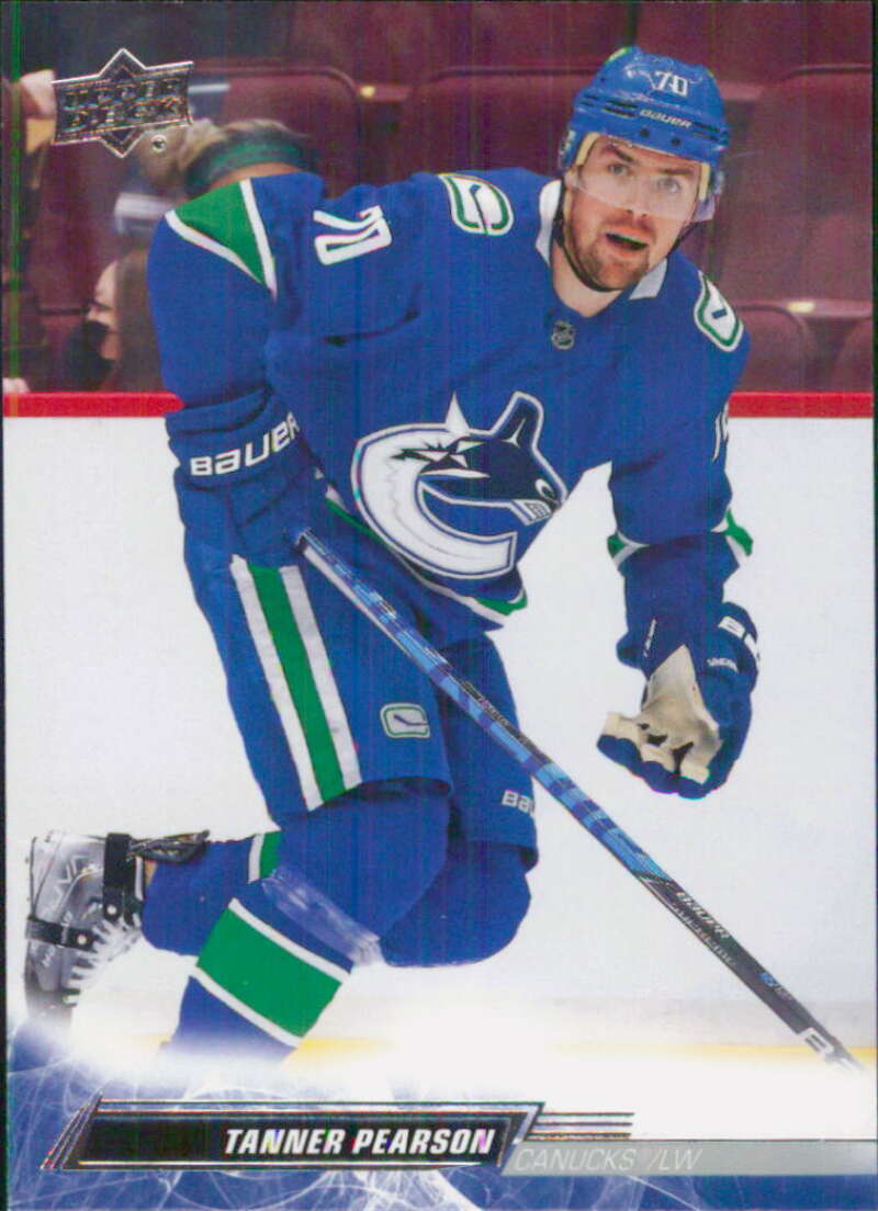 2022-23 Upper Deck Hockey #179 Tanner Pearson  Vancouver Canucks  Image 1