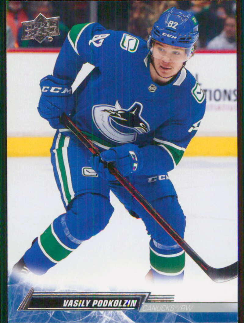 2022-23 Upper Deck Hockey #180 Vasily Podkolzin  Vancouver Canucks  Image 1