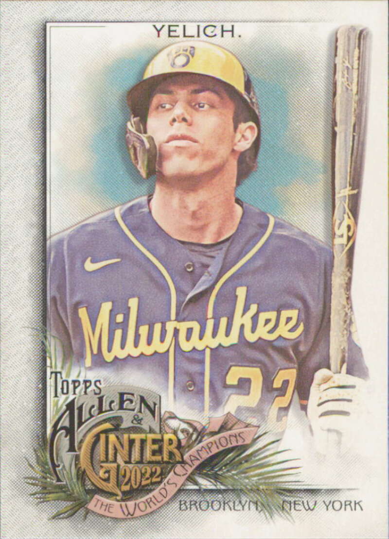 2022 Topps Allen and Ginter Baseaball #74 Christian Yelich  Milwaukee  V97127 Image 1
