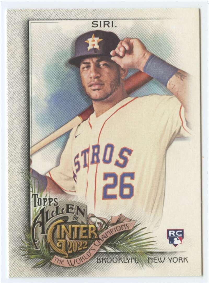 2022 Topps Allen and Ginter Baseaball #296 Jose Siri  RC Rookie Houston  V97164 Image 1