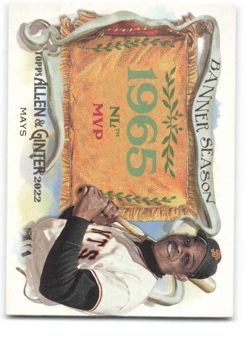 2022 Topps Allen and Ginter Baseaball Banner Seasons #BS-2 Willie Mays  V97175 Image 1