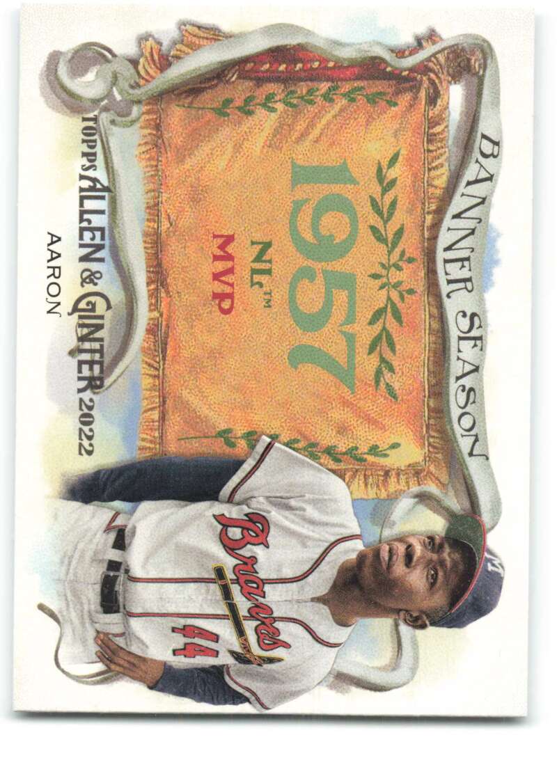 2022 Topps Allen and Ginter Baseaball Banner Seasons #BS-17 Hank Aaron   V97176 Image 1