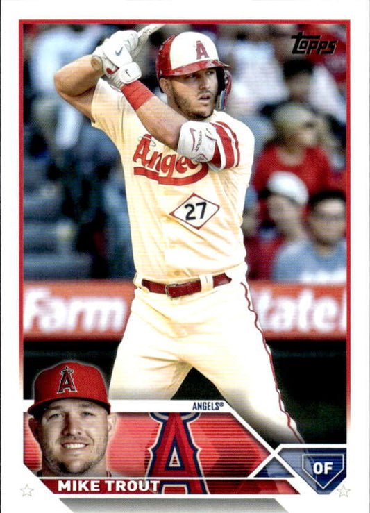 2023 Topps Baseball  #27 Mike Trout  Los Angeles Angels  Image 1