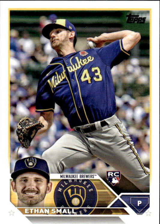 2023 Topps Baseball  #87 Ethan Small  RC Rookie Milwaukee Brewers  Image 1