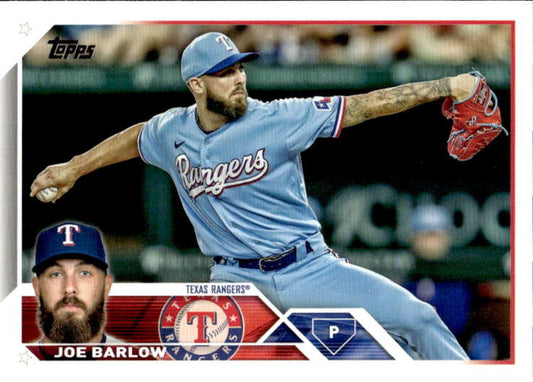 2023 Topps Baseball  #139 Joe Barlow  Texas Rangers  Image 1