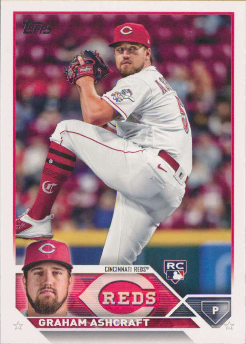 2023 Topps Baseball  #214 Graham Ashcraft  RC Rookie Cincinnati Reds  Image 1