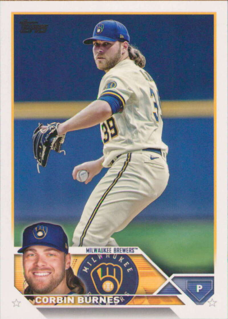 2023 Topps Baseball  #225 Corbin Burnes  Milwaukee Brewers  Image 1