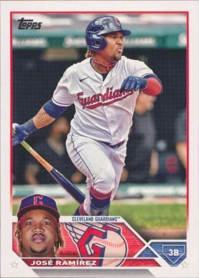 2023 Topps Baseball  #256 Jose Ramirez  Cleveland Guardians  Image 1