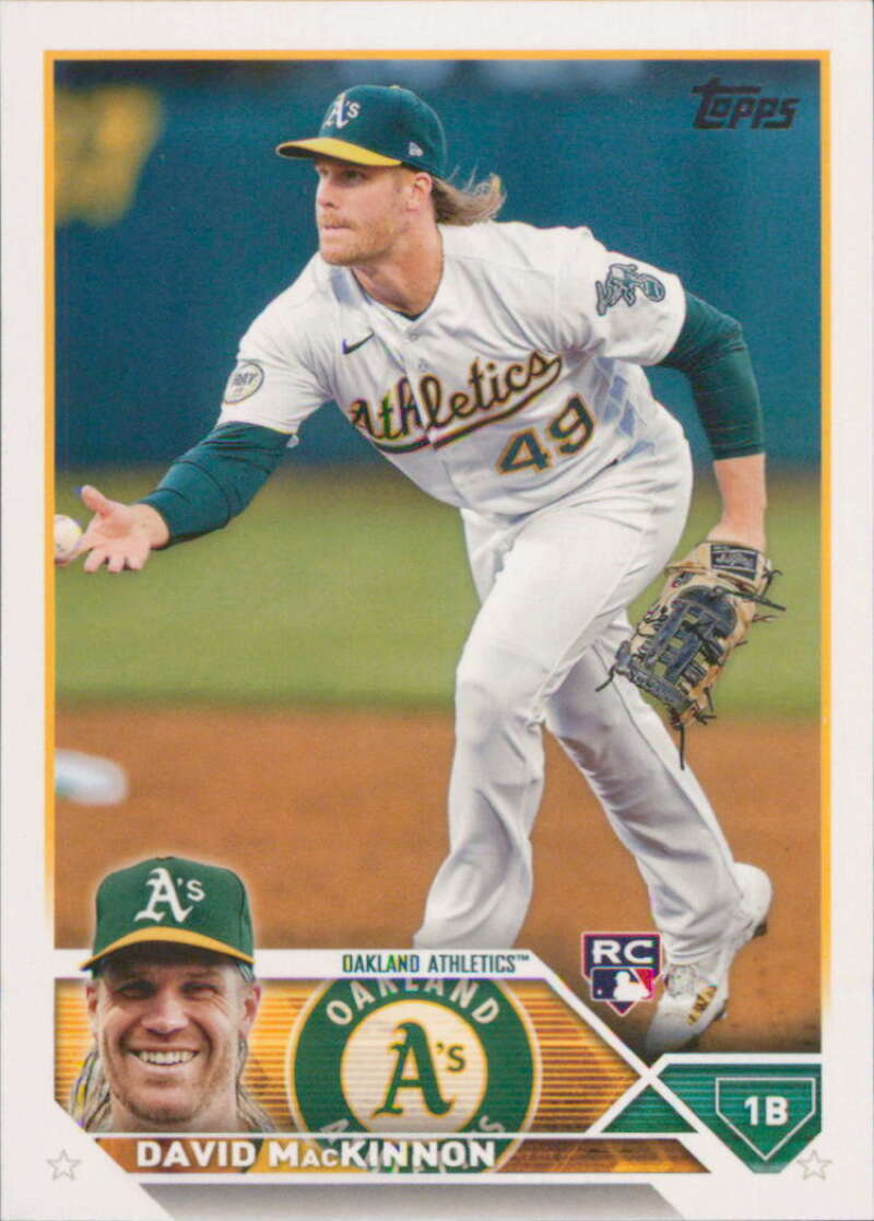 2023 Topps Baseball  #276 David MacKinnon  RC Rookie Oakland Athletics  Image 1