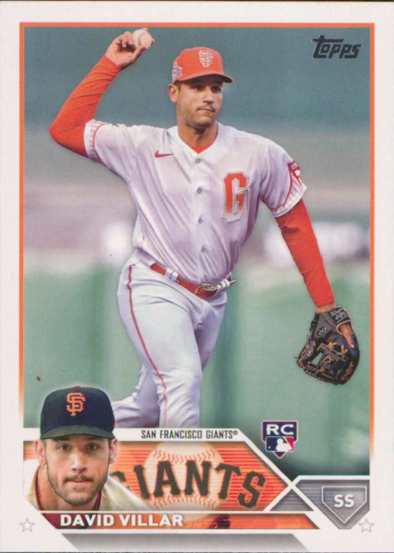 2023 Topps Baseball  #277 David Villar  RC Rookie San Francisco Giants  Image 1