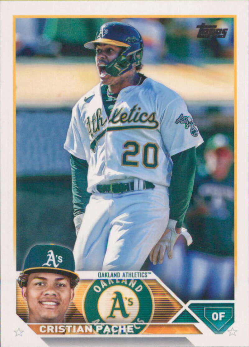 2023 Topps Baseball  #296 Cristian Pache  Oakland Athletics  Image 1