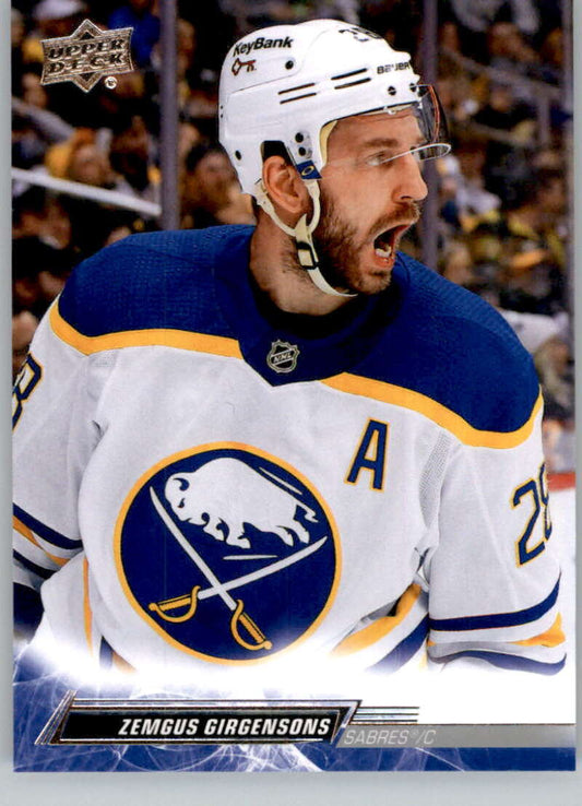 2022-23 Upper Deck Hockey #274 Zemgus Girgensons  Buffalo Sabres  Image 1