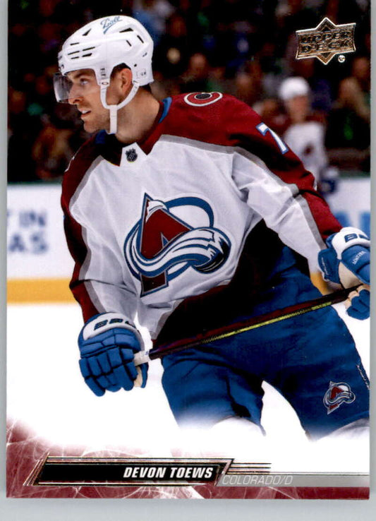 2022-23 Upper Deck Hockey #299 Devon Toews  Colorado Avalanche  Image 1