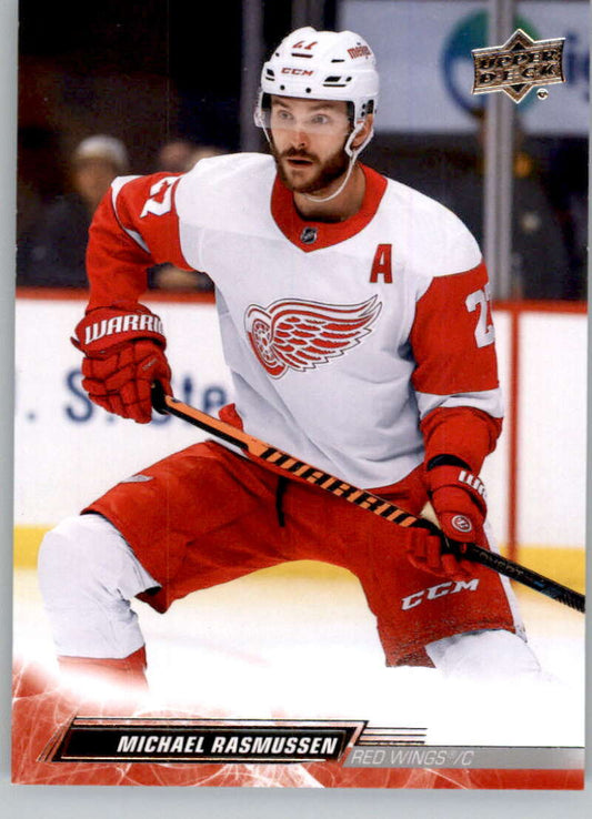 2022-23 Upper Deck Hockey #317 Michael Rasmussen  Detroit Red Wings  Image 1