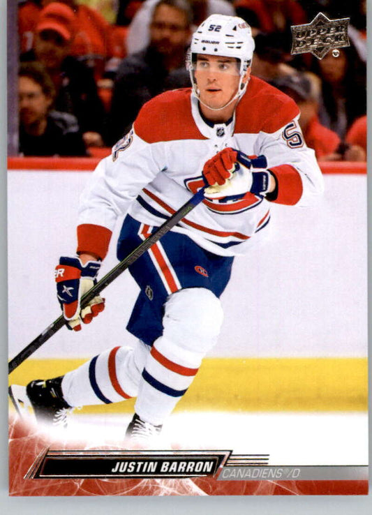 2022-23 Upper Deck Hockey #346 Justin Barron  Montreal Canadiens  Image 1