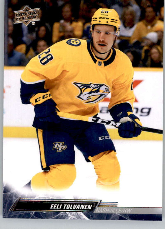 2022-23 Upper Deck Hockey #357 Eeli Tolvanen  Nashville Predators  Image 1