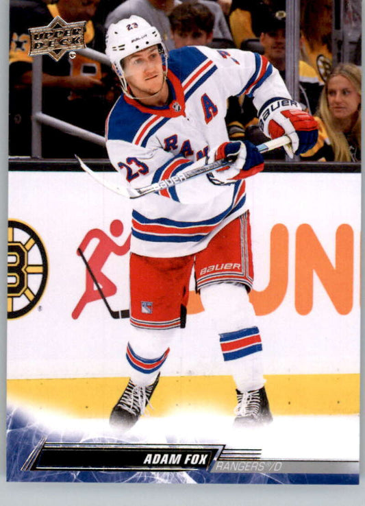 2022-23 Upper Deck Hockey #373 Adam Fox  New York Rangers  Image 1