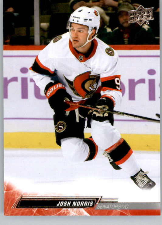 2022-23 Upper Deck Hockey #374 Josh Norris  Ottawa Senators  Image 1