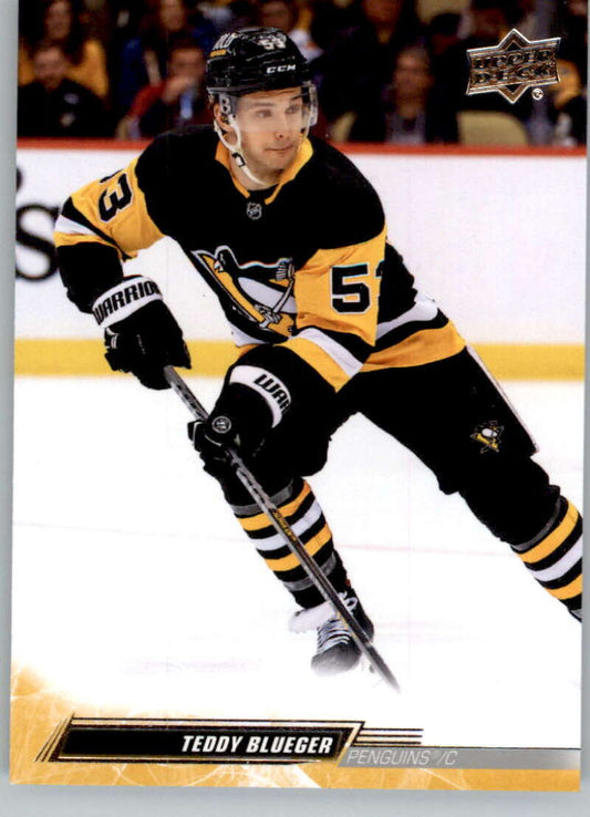 2022-23 Upper Deck Hockey #389 Teddy Blueger  Pittsburgh Penguins  Image 1