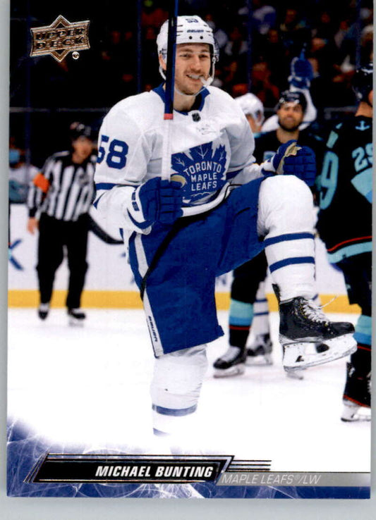 2022-23 Upper Deck Hockey #419 Michael Bunting  Toronto Maple Leafs  Image 1