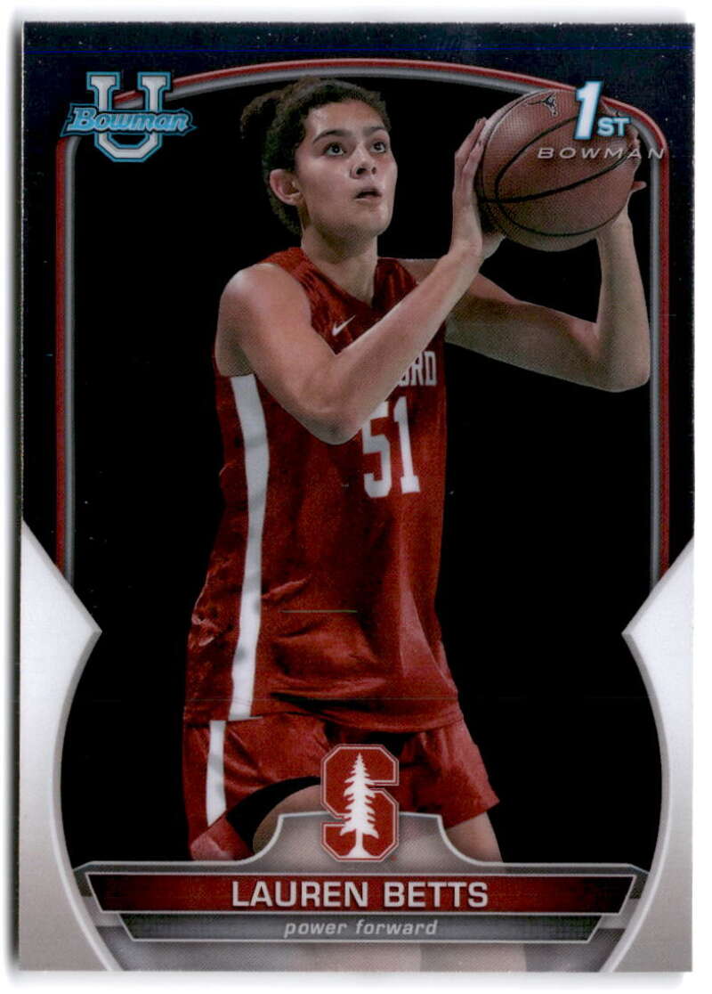 2022-23 Bowman University Chrome Basketball #49 Lauren Betts  Bowman  V97352 Image 1