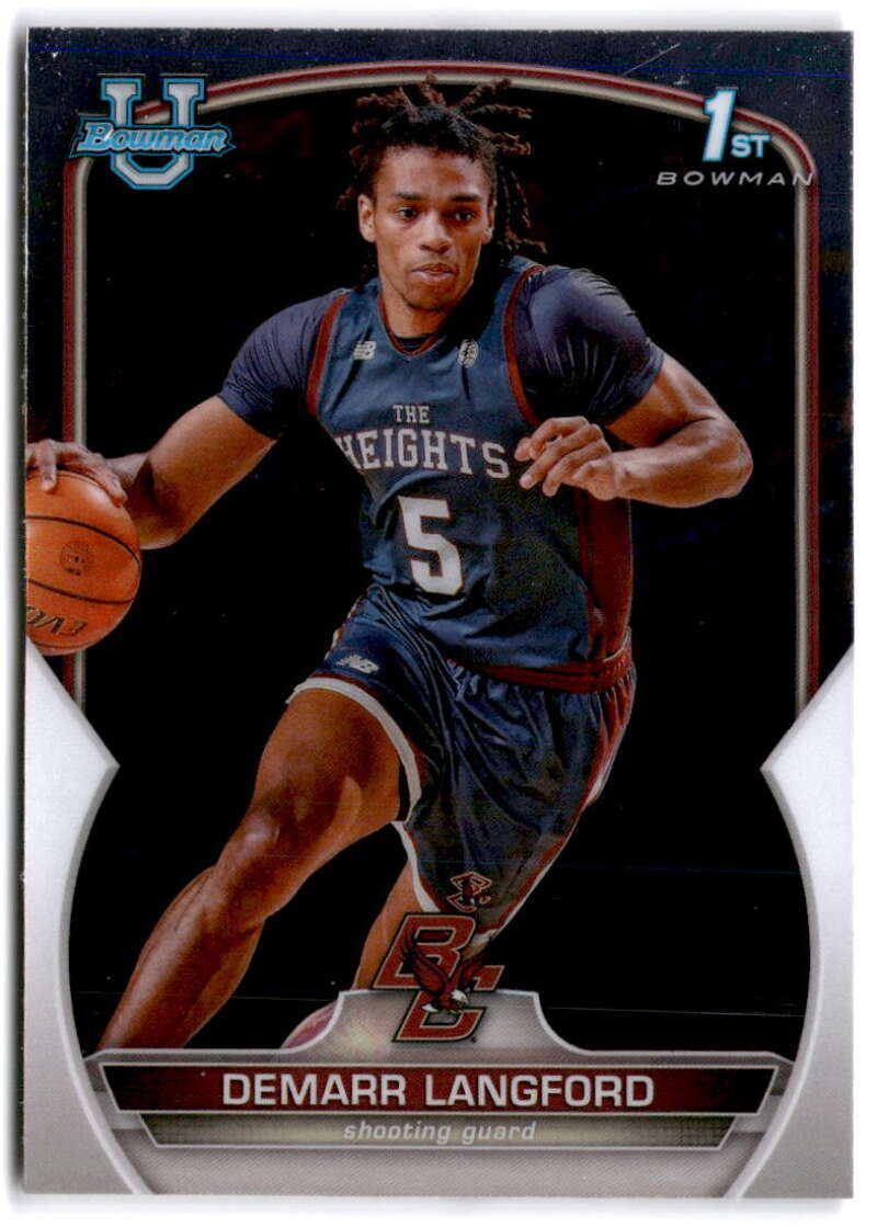 2022-23 Bowman University Chrome Basketball #53 Demarr Langford  Bowman   V97356 Image 1