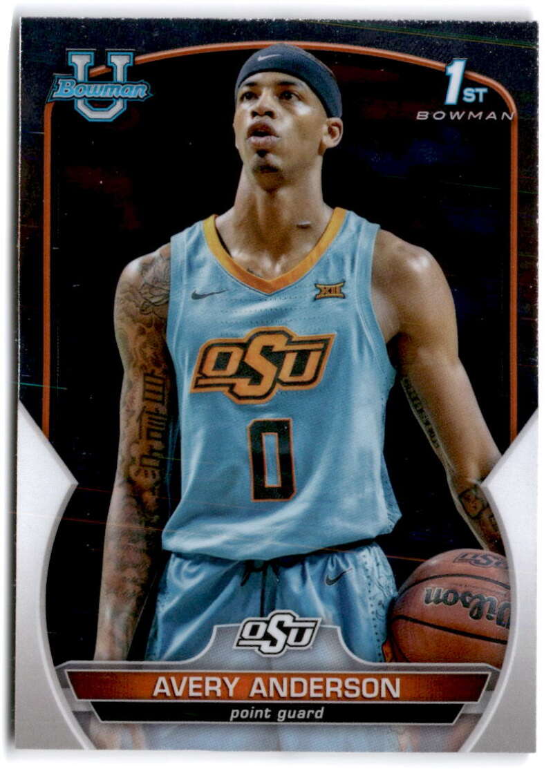 2022-23 Bowman University Chrome Basketball #60 Avery Anderson  Bowman  V97362 Image 1