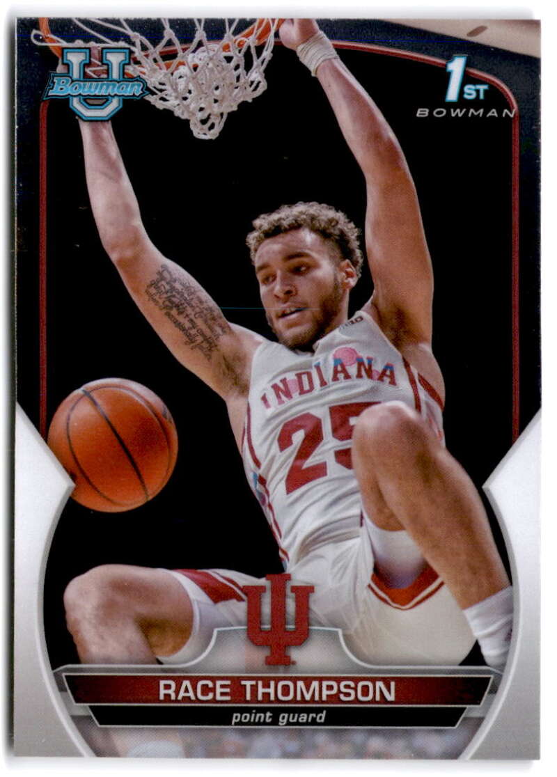 2022-23 Bowman University Chrome Basketball #65 Race Thompson  Bowman  V97368 Image 1