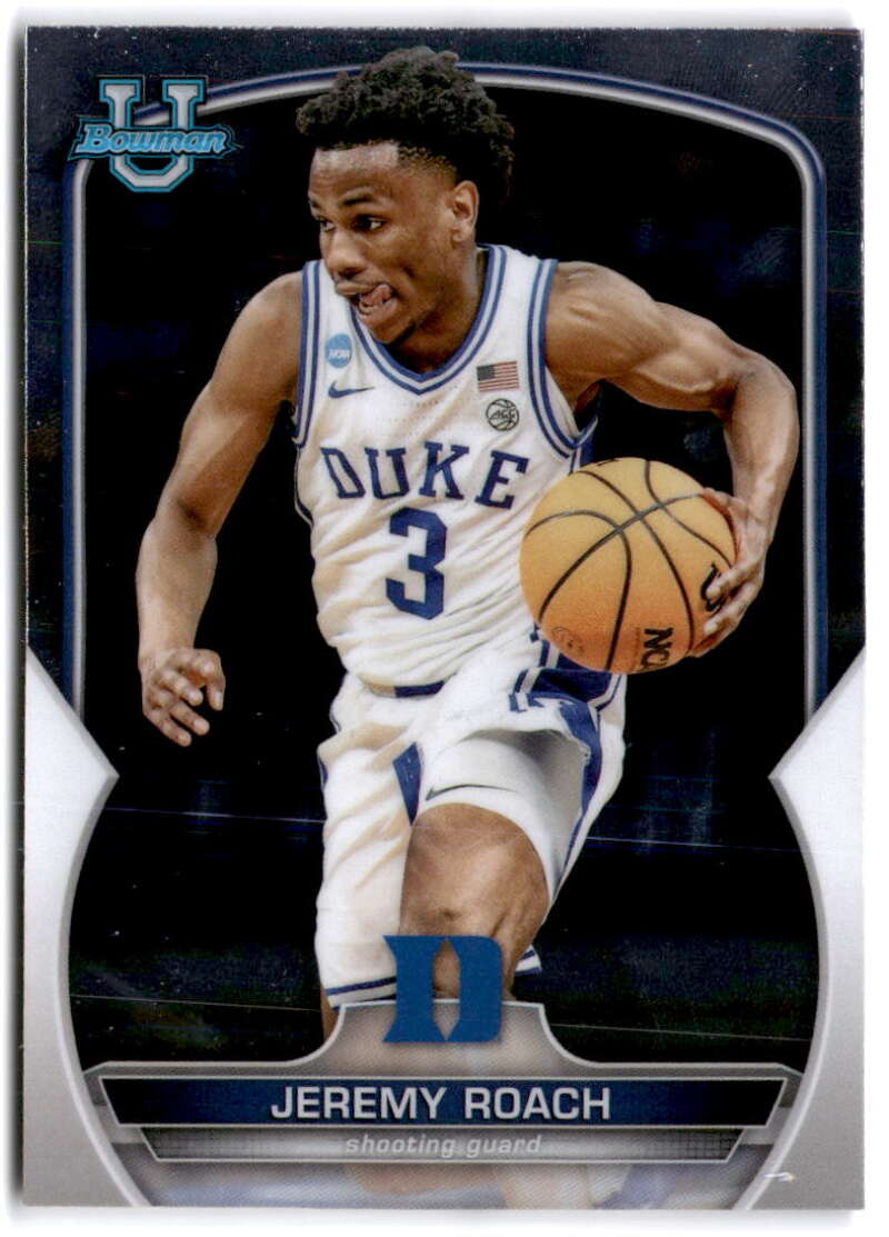 2022-23 Bowman University Chrome Basketball #76 Jeremy Roach  Duke  V97380 Image 1