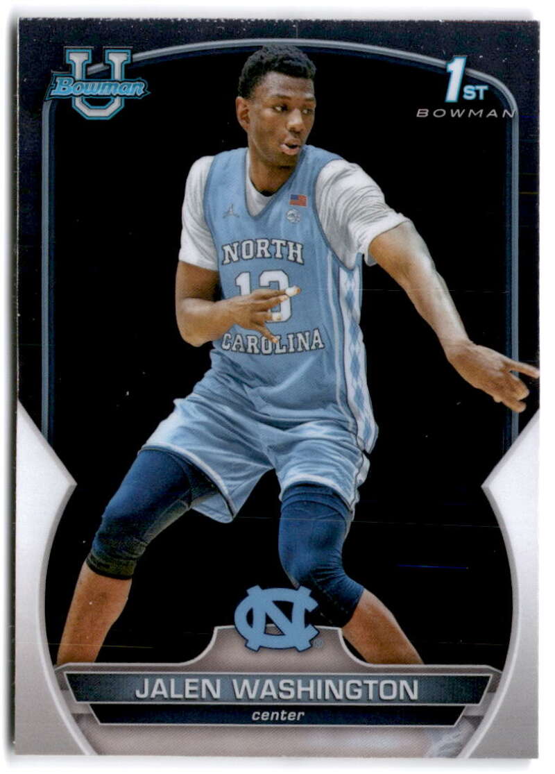 2022-23 Bowman University Chrome Basketball #78 Jalen Washington  Bowman  V97381 Image 1