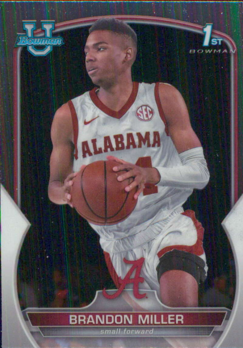 2022-23 Bowman University Chrome Basketball #80 Brandon Miller  Bowman  V97384 Image 1