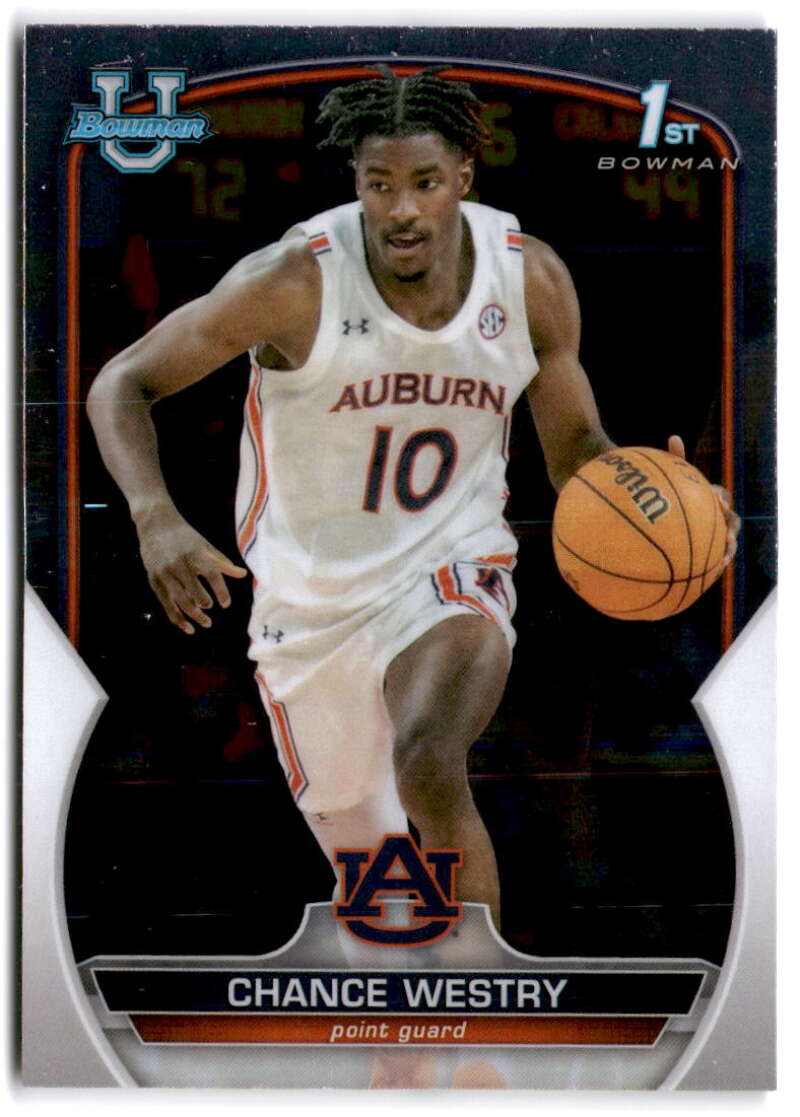 2022-23 Bowman University Chrome Basketball #86 Chance Westry  Bowman  V97391 Image 1