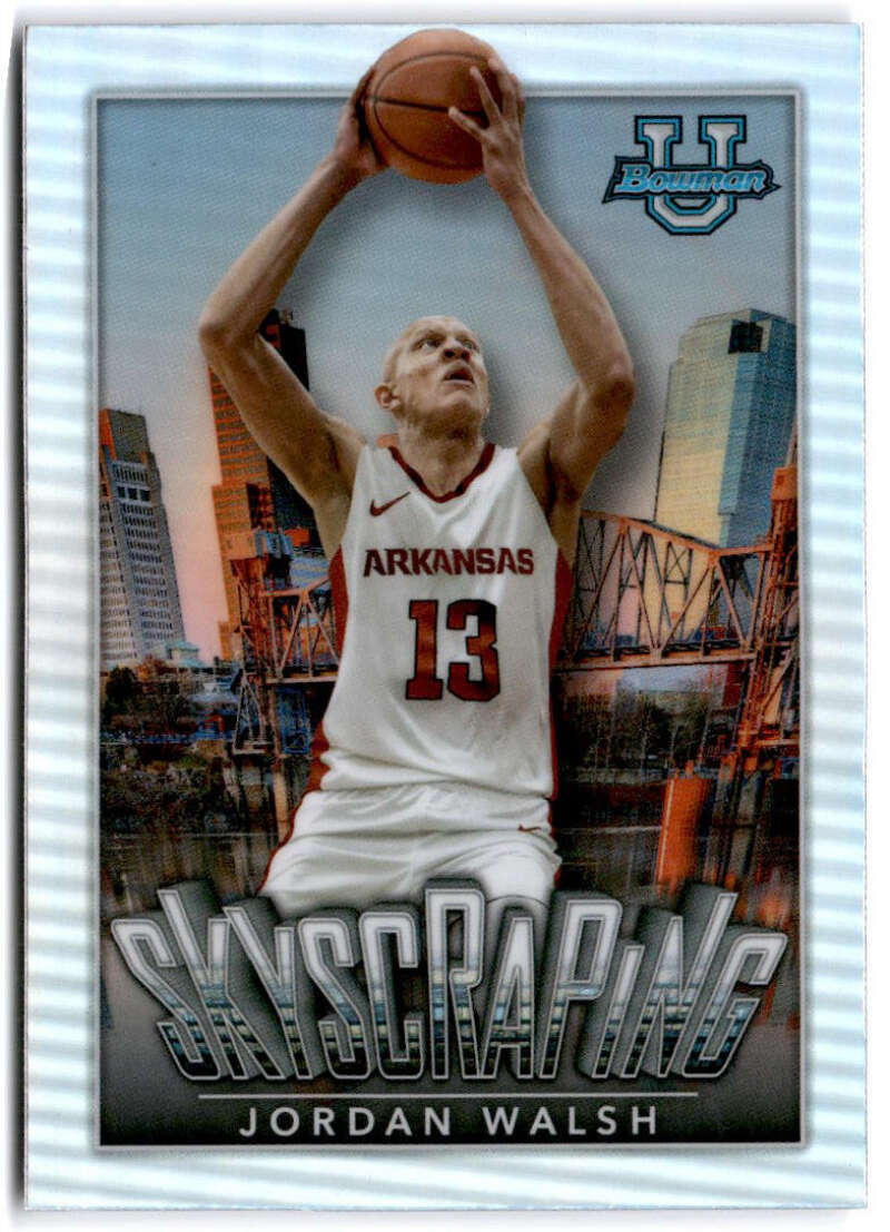 2022-23 Bowman University Chrome Basketball Skyscraping S3 Jordan Walsh   V97407 Image 1