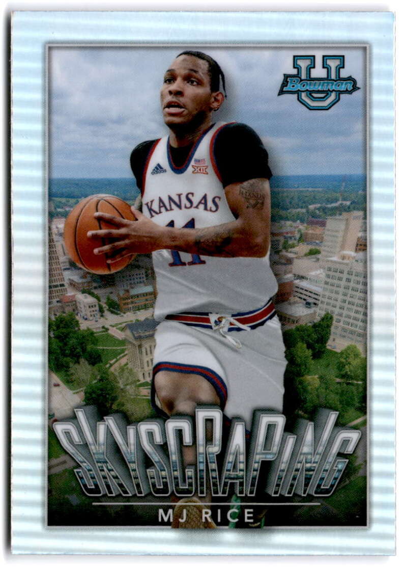 2022-23 Bowman University Chrome Basketball Skyscraping  #S-7 MJ Rice  V97409 Image 1