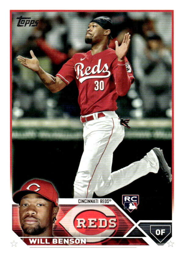 2023 Topps Baseball  #339 Will Benson  RC Rookie Cincinnati Reds  Image 1