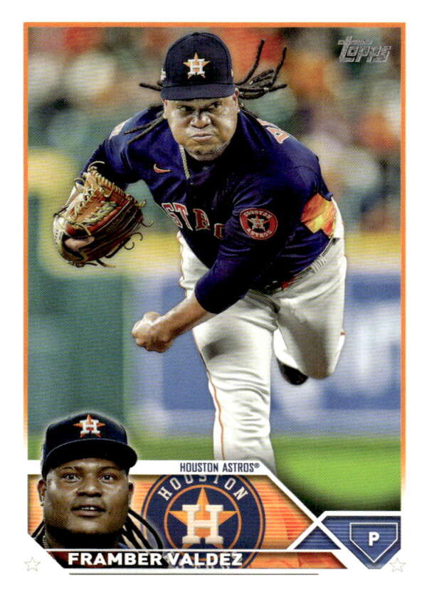 2023 Topps Baseball  #342 Framber Valdez  Houston Astros  Image 1