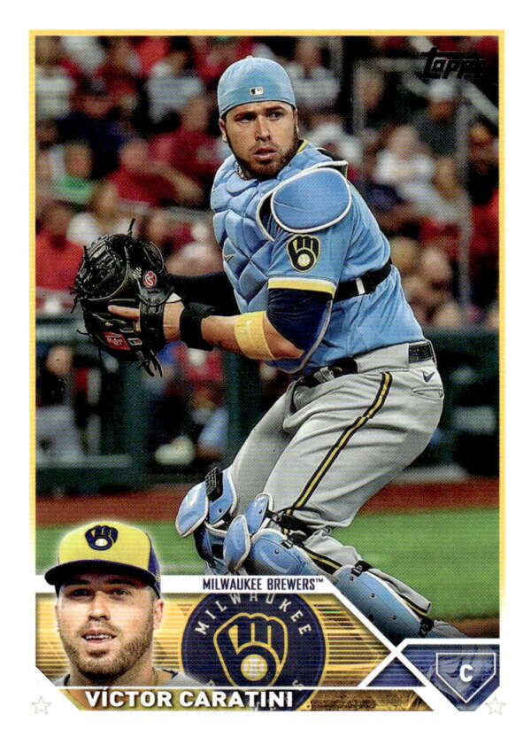 2023 Topps Baseball  #361 Victor Caratini  Milwaukee Brewers  Image 1