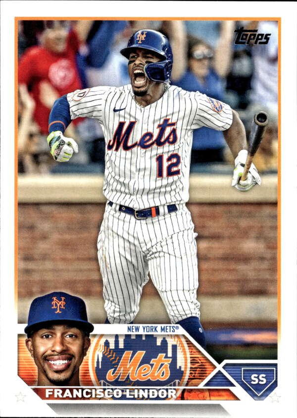 2023 Topps Baseball  #450 Francisco Lindor  New York Mets  Image 1