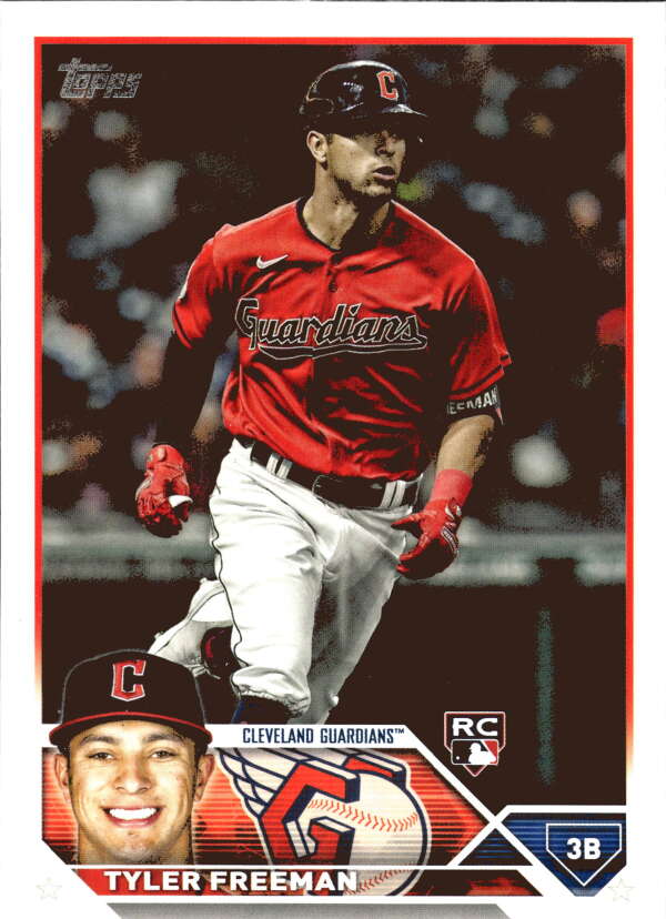 2023 Topps Baseball  #462 Tyler Freeman  RC Rookie Cleveland Guardians  Image 1