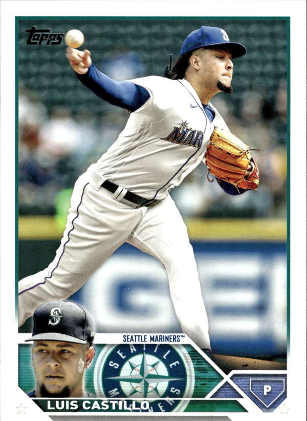 2023 Topps Baseball  #468 Luis Castillo  Seattle Mariners  Image 1