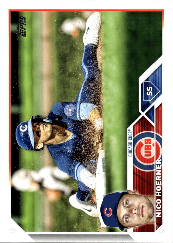 2023 Topps Baseball  #485 Nico Hoerner  Chicago Cubs  Image 1