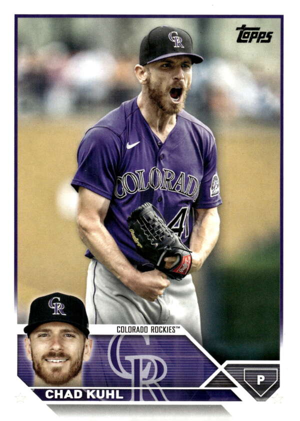 2023 Topps Baseball  #517 Chad Kuhl  Colorado Rockies  Image 1