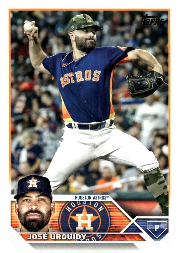 2023 Topps Baseball  #518 Jose Urquidy  Houston Astros  Image 1