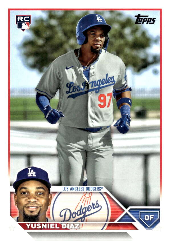 2023 Topps Baseball  #536 Yusniel Diaz  RC Rookie Los Angeles Dodgers  Image 1