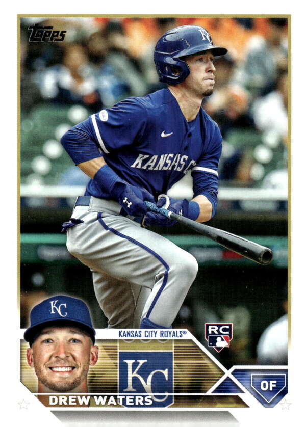 2023 Topps Baseball  #543 Drew Waters  RC Rookie Kansas City Royals  Image 1