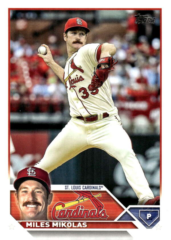 2023 Topps Baseball  #548 Miles Mikolas  St. Louis Cardinals  Image 1